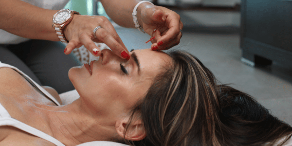 An image of a woman getting Macaroon Rufei Skincare